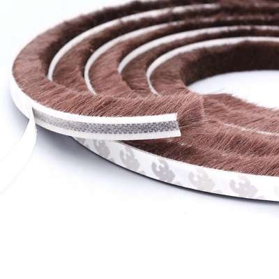 Good quality Aluminium window accessory wool pile sealing strip with 3M self-adhesive tape