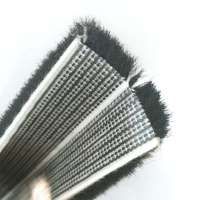 customized Ultra wide wool pile brush with fin